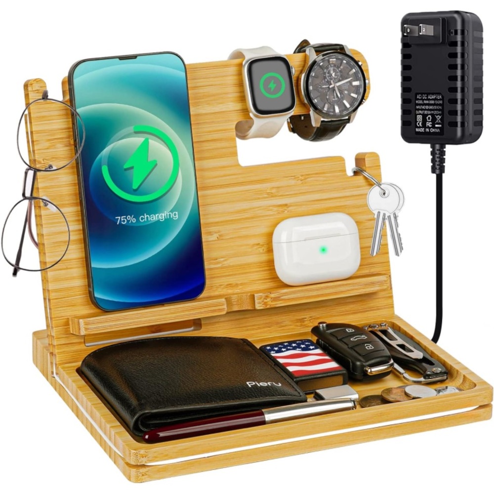 Bamboo Phone Docking Station for men/women..(NWT) - Picture 2 of 7